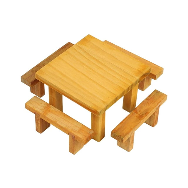Decoración de Sillas de Mesa, Accesorios Multiusos, Modelo de Muebles de Madera 1/12, Taburete de Escritorio de Muñecas, Micro Pais Macarena Artesanía de casa de muñecas en miniatura