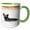 Green/White, variant on 3drose, British Columbia, Bowron Lakes Park, Black Bear -cn02 Glu0069 - Gary Luhm, 11oz Mug