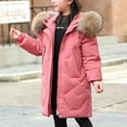 thumbnail image 6 of Generic Childrens Coat Girls Fashion Kids Boys Thick Coats Padded Winter Jacket Clothes 2024 for Simplicity Cozy Casual (10-11 Years,Watermelon Red), 6 of 9