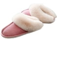 thumbnail image 2 of Pantuflas de algodón para exteriores cómodas, antideslizantes y cálidas para mujer, 2 of 3