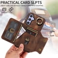 thumbnail image 2 of Case for Samsung Galaxy A54, PU Leather 3 Card Slots with Finger Ring Holder Shockproof Phone Case, 2 of 15