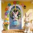 thumbnail image 4 of Sokhug Easter Rideau de Porte 35,43x70,87 Pouces Imprimé Lapin Œuf Décor pour Porte d'Entrée Mur Multicolore, 4 of 6