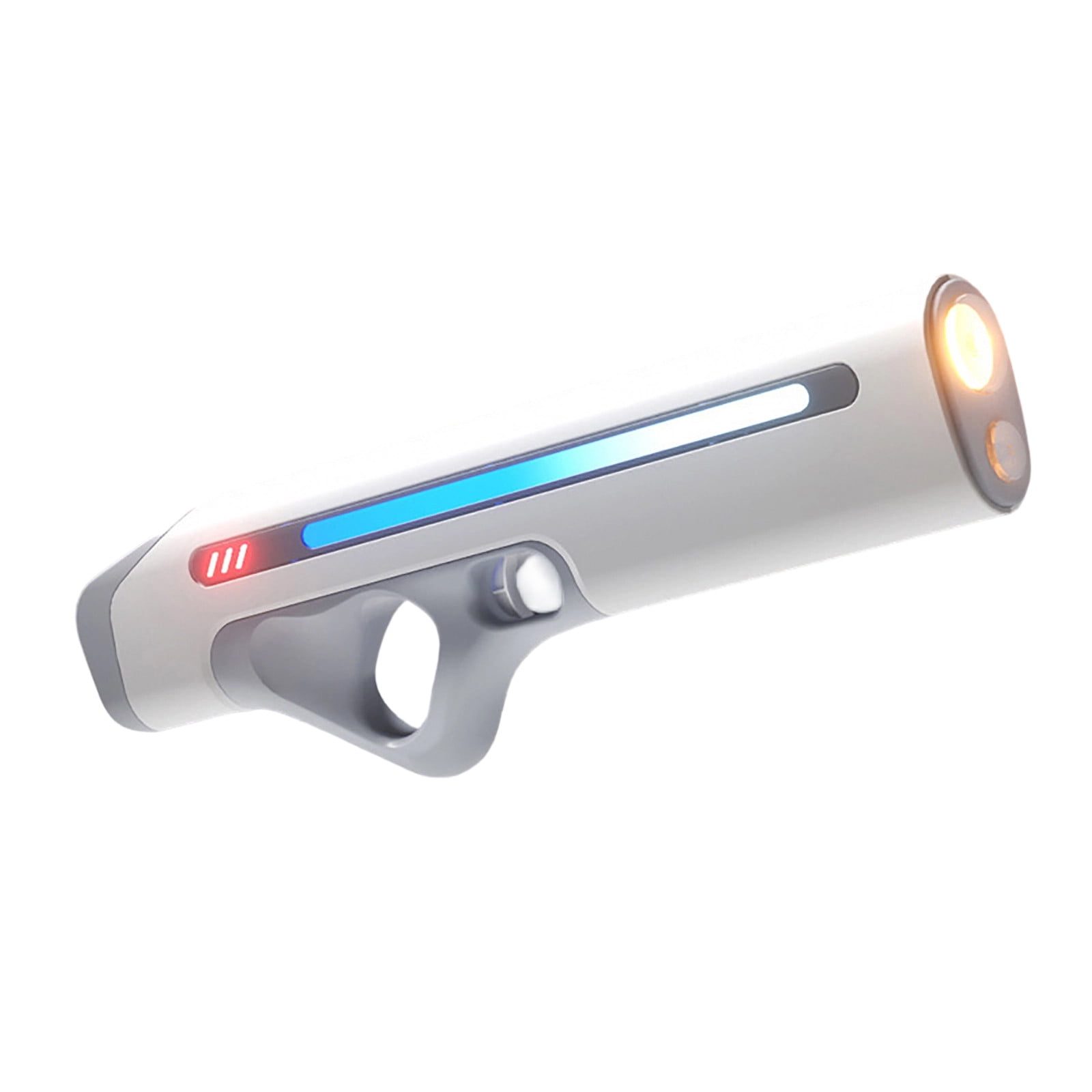 Automatic Water Gun with LED Lights, USB Rechargeable Long Range for Pool Beach,White