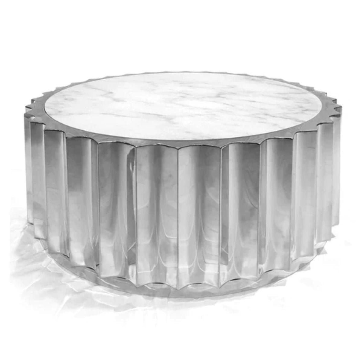 Table basse Amaluna en argent