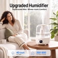 thumbnail image 7 of 4L Humidifiers for Bedroom, 30H Runtime, 28 dB Quiet, Precise Humidity Control, Easy to Refill & Clean, Nightlight, Cool Mist Humidifiers for Large Rooms, 7 of 7