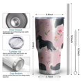 thumbnail image 6 of 30oz Border Collie Dogs with Flowers Tumblers Stainless Steel Tumbler with Lid and Straw,Vacuum Insulated Double Wall Travel Tumbler Cups Mug with Cleaning Brush for Coffee,Tea, 6 of 7