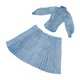 thumbnail image 1 of Conjunto de ropa para muñecas, elegante y moderno conjunto de falda larga y blusa para escala 1/6 Azul, 1 of 9