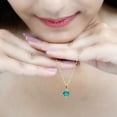 thumbnail image 3 of Rosec Jewels Certified Lab Grown Emerald Heart Necklace with Chain (7 mm, AAAA Quality) Ready to Gift for Valentines Day, 18K Yellow Gold, 3 of 8