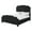 Black, variant on Posh Living Raylon Velvet Platform Bed Queen Size Black