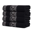 thumbnail image 2 of Superior Athens Cotton Greek Scroll Bath Towel Set of 4, Black-Chrome, 2 of 9