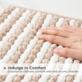 thumbnail image 4 of Alfombra de baño FRESHMINT Chunky Ombre chenilla 43 x 61 cm, color beige y blanco, 4 of 7