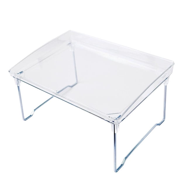 Estante de almacenamiento de escritorio de gran capacidad, estante de cocina de acrílico transparente, organizador de archivos de escritorio de oficina de una sola capa