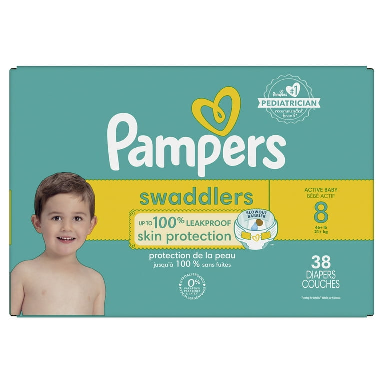 Pampers Swaddlers Active Baby Diaper Size 8 38 Count (Select for More  Options)