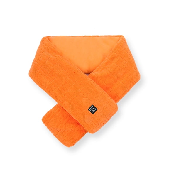 Heated Scarf - Electric Heating Scarf with Rechargeable 5000mAh Power Bank, 3 Levels for Women & Men-orange