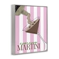 thumbnail image 2 of Stupell Industries Mid-Century Espresso Martini on Pink Stripes Gray Framed Giclee Art, 11 x 14, by Deidre Mosher, 2 of 7