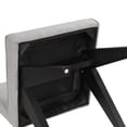 thumbnail image 5 of Steve Silver Magnolia Modern Upholstered Dining Chair, Set of 2, Gray, 5 of 12