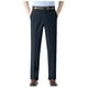 thumbnail image 1 of Pantalones de vestir plisados de corte clásico para hombre - Cintura elástica oculta 100 % poliéster Pantalones de vestir, 1 of 5