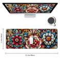 thumbnail image 2 of Mouse Pad, Boho Floral Mouse Pad for Women, Cute Mousepad Square Waterproof Mouse Mat Non-Slip Rubber Base Mouse Pads for Wireless Mouse Office Laptop, 2 of 6