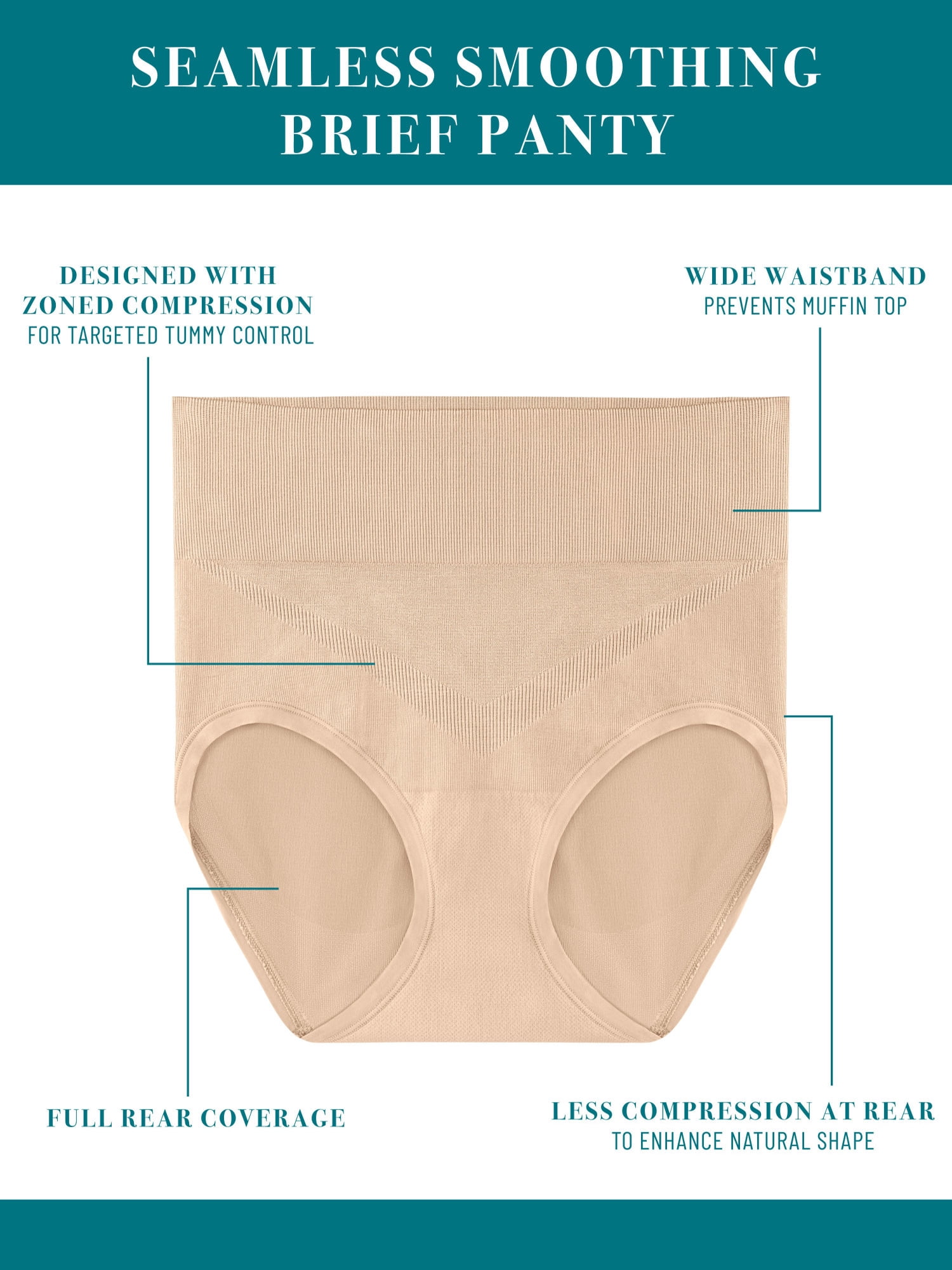 Vanity Fair Radiant ~ Womens Brief Underwear Panties 3-Pair Nylon (F) ~ M/6