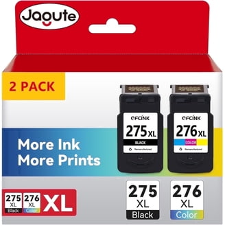 Canon PG-275 Black, CL-276 Color Ink Cartridges, 5.6 ml, 6.2 ml