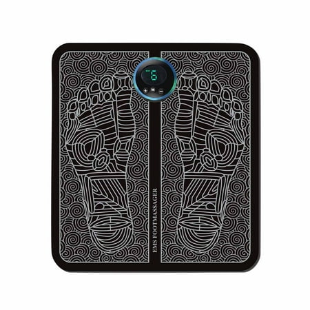Bouanq Electric Foot Massager, Circulation Booster for feet and Legs, Folding Portable Massage Foot Mat USB Rechargeable Mother's Day Gift