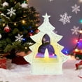 thumbnail image 5 of Christmas Tree LED Light Battery Operated Mini Tabletop Decor 6.3 Inch Plastic Christmas Decoration with Multi Color Lights for Home Office Desk Party Decor, 5 of 7