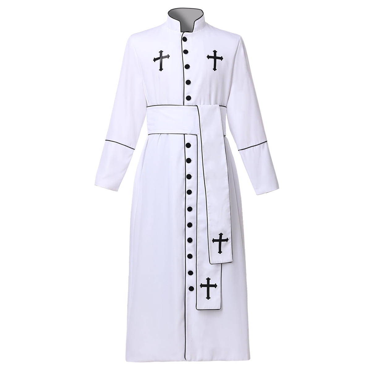 Robe de Prêtre pour Hommes, Robe de Pasteur, Robe d'Église, Clergé, Ceinture de Souche Romaine