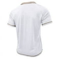 thumbnail image 5 of Summer Plus Size Tops for Men Fashion Casual Solid-Color Button Pocket Raglan-Sleeve Short Sleeve Turndown Collar Blouses Shirt, 5 of 6