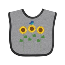 Inktastic Sunflower Garden and bird Boys or Girls Baby Bib