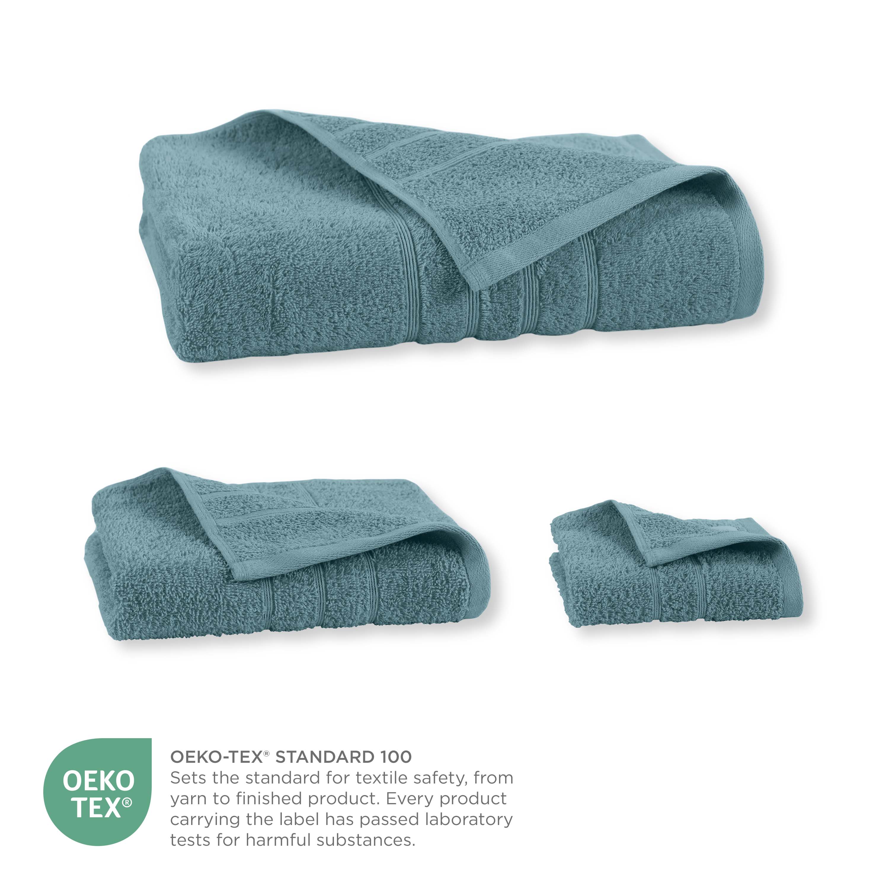 Martex 6-Piece Towel Set | 100% Cotton Soft & Absorbent Bath Towels | Larkspur Teal
