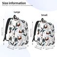 thumbnail image 2 of Rateoe Cool Chicken Pattern Durable Canvas Backpack for Men & Women – Stylish & Lightweight – Adjustable Straps, Multiple Pockets – Fits 15-17 Inch LaptopsSmall, 2 of 5