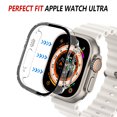 thumbnail image 6 of IC ICLOVER For Apple Watch Ultra 2/1 49mm Screen Protector Case Slim Electroplate Metal Plated Hard Cover with Full Coverage Tempered Glass Screen Protector Cover for Apple iWatch Ultra 49mm, Clear, 6 of 9