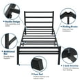 Twin Bed Frames with Headboard,Black 14 Inch Metal Platform Bed Frame