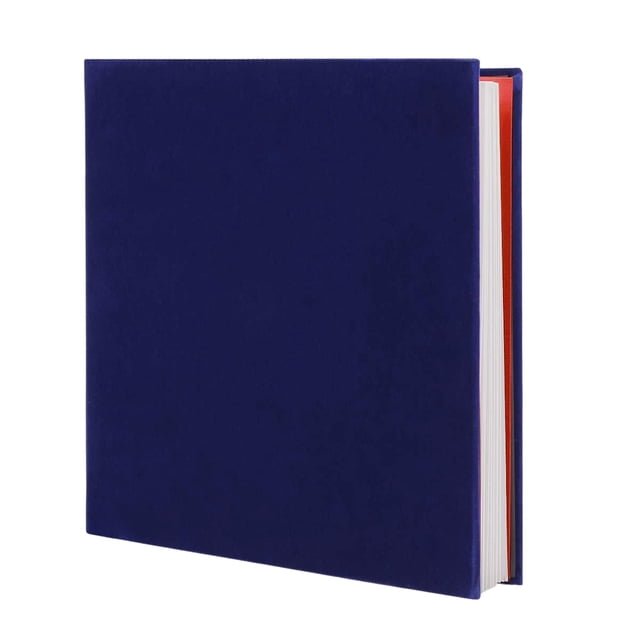 Álbum de sellos, libro de colección de sellos, gran capacidad, delicado, multifuncional, hojas sueltas, álbumes de fotos, regalos de navidad Almacenamiento y organización del hogar Ante azul Bewildely HA076987-03