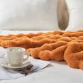 thumbnail image 5 of Home Soft Things  Bubble Textured FauxFur Throw Cozy Soft Blankets 50" x 60" - Burnt Orange, 5 of 5
