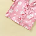 thumbnail image 5 of Toddler Baby Kids Boys Girls Satin Summer Pajamas Set Short Sleeve Button-Down Pajamas Top Pants 2Pcs Loungwear Sleepwear Pjs 0-6 Years, 5 of 9