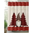 thumbnail image 2 of Fsddascl Merry Christmas Shower Curtain Set - Standard 72" x 72" Washable Bathtub Curtain with 12 Hooks, Gnomes Red Xmas Tree Buffalo Plaid Vintage Waterproof Fabric Shower Curtains for Bathroom, 2 of 6