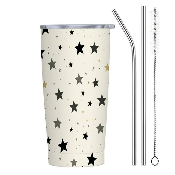JRXY 20oz Insulated Travel Coffee Mug Christmas Snowflake Stainless Steel Tumbler with Lid Double Wall Coffee Cup For Hot and Cold Drinks 20oz