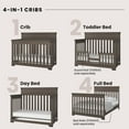thumbnail image 4 of Child Craft Redmond Crib, Dresser & Chest Nursery Set, 4-in-1 Convertible Crib, Dapper Gray, 3-Piece, 4 of 8
