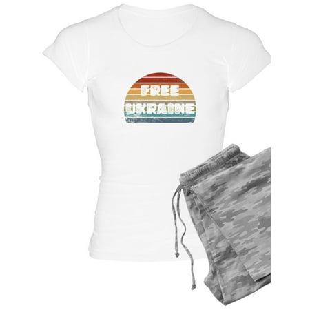 

CafePress - Free Ukraine - Women s Light Pajamas