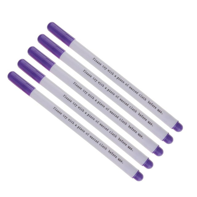 5Pcs Stitch Markers Cross Stitch Erasable Pens Grommet Ink Fabric Marking Pens DIY Needlework