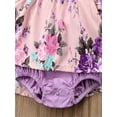thumbnail image 6 of Gureui Matching Clothes for Girls and Sisters Outfit Sleeveless Deep V-neck Floral Print Dress Romper Lace Flower One-Pieces Jumpsuits, 6 of 8