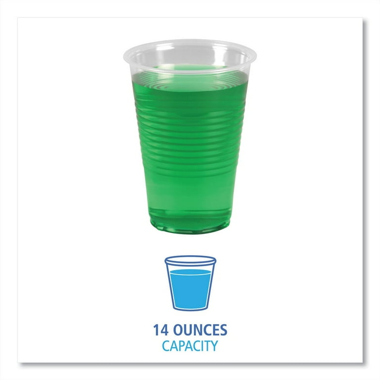 Translucent Plastic Cold Cups, 14 oz, Polypropylene, 20 Cups/Sleeve, 50 Sleeves/Carton Translucent Plastic Cold Cups, 14 oz, Polypropylene, 20 Cups/Sleeve, 50 Sleeves/Carton