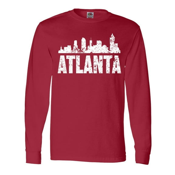Inktastic Atlanta Skyline Grunge Long Sleeve T-Shirt