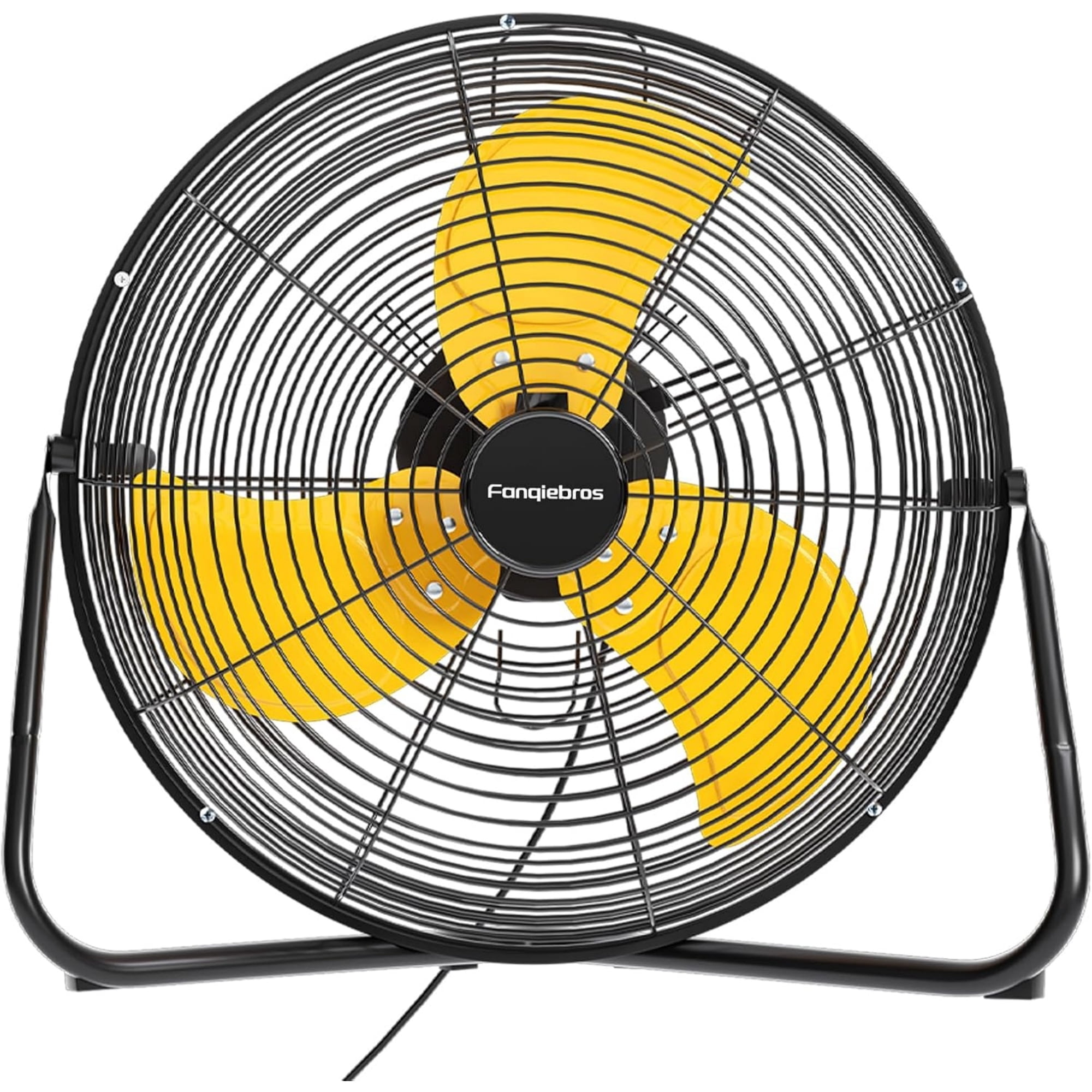 FANNIVERSE 18-Inch High-Velocity Floor Fan, 3,650 CFM 3-Speed Industrial Fan with 360° Tilt, Metal Safety Grille, for Garage, Workshop, Warehouse and Factory