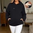thumbnail image 3 of Tumotour Pullover Hoodies for Women Oversized Long Sleeve Zipper Hooded Sweatshirt Athletic Workout Top Blouses, 3 of 6