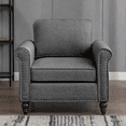 thumbnail image 7 of MUZZ Upholstered Single Sofa Couch for Living Room,Modern Sofa Chair with 5.9“Upholstered Cushion for Apartment/Living Room/Bedroom/Office(Dark Grey), 7 of 7