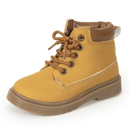 

Meckior Toddler Girls Boys Boots Winter Snow Combat Booties Lace Up Casual Shoes for Little Kids