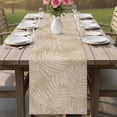 thumbnail image 4 of Brown Palm Leaves Table Runner 70 Inches, Summer Tropical Botanical Coastal Bed Runner Dresser Scarves Tabletop for Indoor Outdoor Parties/Ceremony/Banquet, 13" x 70", 4 of 9