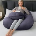 thumbnail image 3 of Pregnancy Pillows, U-Shape Full Body Pillow – Removable Cooling Cover -Dark Grey – Pregnancy Pillows for Sleeping – Body Pillows for Adults, Maternity Pillow and Pregnancy Must Haves, 3 of 7